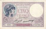 France 5 Francs Violet, P.53790, Fayette:3.17, KM:72e -