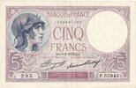 France 5 Francs Violet, P.55943, Fayette:3.17, KM:72e -