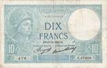 France 10 Francs Minerve, X.67996, Fayette:06.17, KM:73e -