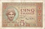 Madagascar 5 Francs KM:35 -