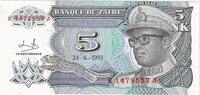 Zaïre 5 Nouveaux Makuta 1993-06-24 -