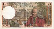 France 10 Francs Voltaire, 1971-01-08, E.653 -