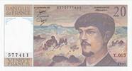 20 Francs 1985 Frankreich Debussy, Y.015, UNZ UNZ