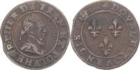 France Double Tournois Monnaie, Paris, La ligue au nom de Henri III -