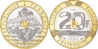 France 20 Francs Monnaie, Mont Saint Michel, Monnaie de Paris, ESSAI -