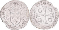 France Douzain aux deux C Monnaie, Charles IX, Poitiers, Argent -