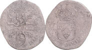 France Quinzain aux 8 L Monnaie, Louis XIV, contremarqué lis -