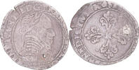 France 1/2 Franc au col plat Monnaie, Henri III, La Ligue, Toulouse -