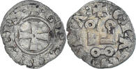 Grèce Denier Monnaie, Principauté d'Achaïe, Guillaume II de Villehardouin -