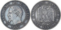 France 2 Centimes Monnaie, Napoleon III, Lyon, petit lion, Bronze -