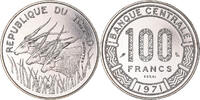 Tchad 100 Francs Monnaie, Monnaie de Paris, ESSAI, Nickel, KM:E3 -