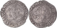 France Blanc à la couronne Monnaie, Louis XI, hybride, Billon -