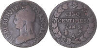 France 5 Centimes Monnaie, Dupré, Paris, Bronze, Gadoury:126 -