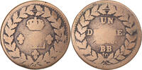 France Decime Monnaie, Louis XVIII, Strasbourg, Bronze -