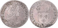 France 1/4 Écu à la mèche courte Monnaie, Louis XIV, Paris -