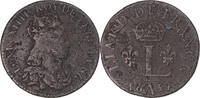 France Liard de France, premier type Monnaie, Louis XIV, Corbeil -