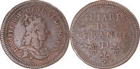 France Liard Monnaie, Louis XIV, Vimy, var. double grènetis -
