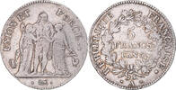 France 5 Francs Monnaie, Union et Force, Paris, Argent -