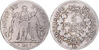 France 5 Francs Monnaie, Union et Force, Bayonne, Argent -