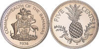 Bahamas 5 Cents Monnaie, Elizabeth II, Franklin Mint, Proof -
