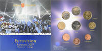 Finlande Coffret 1c. à 2€ + jeton Eurovision, Mint of Finland -