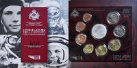 Saint Marin Coffret 1c. à 5€ Youri Gagarine, Rome, FDC -
