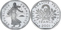 France 2 Francs Monnaie, Semeuse, Monnaie de Paris, BE, Nickel -