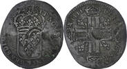 France Quinzain (Douzain contremarqué) Louis XIII, Billon -