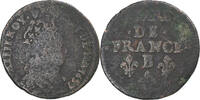 France Liard Louis XIV, Rouen, Cuivre, Gadoury:80, KM:192 -
