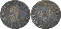 France Double Tournois Louis XIII, Paris, Cuivre, CGKL:394 -