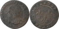 France Double Tournois Louis XIII, Fleurs, Cuivre, Gadoury:11 -