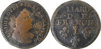 France Liard Louis XIV, Lille, Cuivre, Gadoury:81, KM:284.22 -
