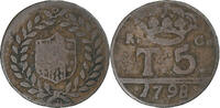 Italie 5 Tornesi Kingdom of Naples, Ferdinand IV, Naples, Cuivre -