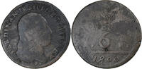 Italie 6 Tornesi Royaume de Naples, Ferdinand IV, Naples, Cuivre -