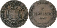 Italie 5 Centesimi Toscane, Vittorio Emanuele II, Heaton, Cuivre -