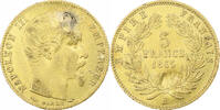 France 5 Francs Napoléon III, Paris, tranche cannelée, Or -