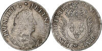 France 1/2 Ecu aux palmes Louis XIV, Lille, Flan neuf, Argent -
