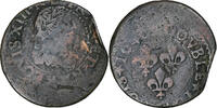 France Double Tournois Louis XIII, Cuivre -