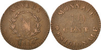 Régions françaises 10 Centimes Monnaie, FRENCH STATES, ANTWERP, Anvers, Bronze, KM:5.2 -