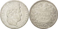 France 5 Francs Monnaie, Louis-Philippe, Strasbourg, Argent -
