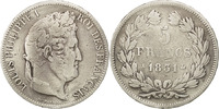 France 5 Francs Monnaie, Louis-Philippe, Bordeaux, Argent -