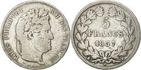 France 5 Francs Monnaie, Louis-Philippe, Bordeaux, Argent, KM:749.7 -