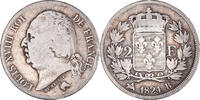 France 2 Francs Monnaie, Louis XVIII, Louis XVIII, Rouen, Argent -