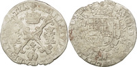 Pays-Bas espagnols 1/4 Patagon Monnaie, Flandre, Bruges, Argent, KM:15 -