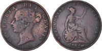 Grande-Bretagne 1/2 Penny Monnaie, Victoria, Cuivre, KM:726 -