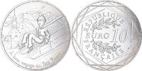 France 10 Euro Petit Prince fait de la luge, Paris, Argent -