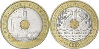France 20 Francs Monnaie, Jeux Méditerranéens, Tri-Metallic -