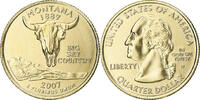 États-Unis Quarter Monnaie, Montana, U.S. Mint, Denver, golden -