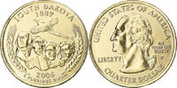 États-Unis Quarter Monnaie, South Dakota, U.S. Mint, Philadelphie -