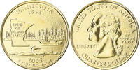 États-Unis Quarter Monnaie, Minnesota, U.S. Mint, Denver, golden -